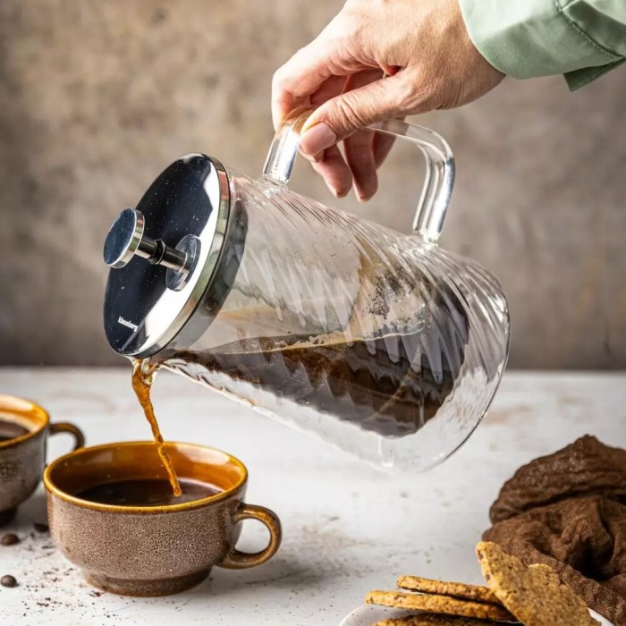 Aparat de cafea, ceai, infuzor cu piston, sticla, 0,35 L, Klausberg
