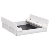 Cumpara ieftin Cutie de nisip, alb, 95 x 90 x 15 cm, lemn de brad