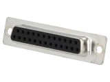 Conector D-Sub 25-Pin Femelă Cablu Lipire Negru Aurit