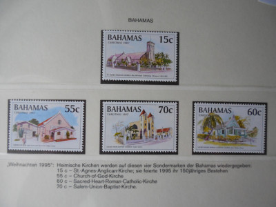 Bahamas-Craciun-serie completa,nestampilate MNH foto