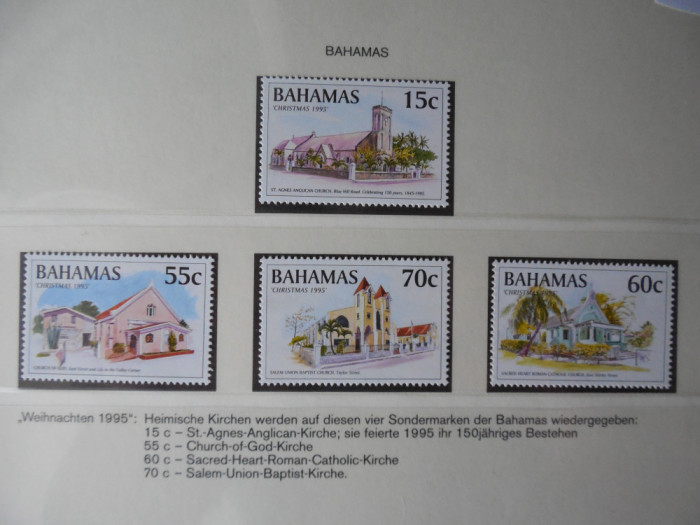 Bahamas-Craciun-serie completa,nestampilate MNH