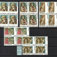 Timbre San Marino, 1975 | Anul Sfânt - Fresce - Picturi murale | MNH | aph