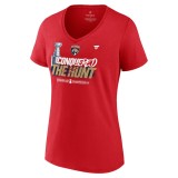 Florida Panthers tricou de dama 2024 Stanley Cup Champions Celebration V-Neck - S
