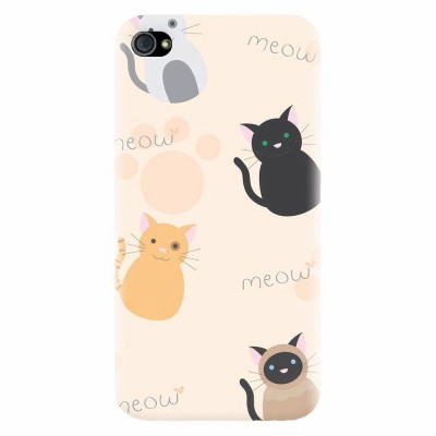 Husa silicon pentru Apple Iphone 4 / 4S, Meow foto