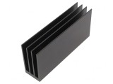 Radiator extrudat cu aripioare negru 150x35x70mm