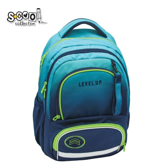 Ghiozdan ergonomic compartiment laptop, LEVEL UP, 42x31x16 cm &ndash; S-COOL