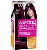 Vopsea de par semi-permanenta fara amoniac Casting Creme Gloss 360 Cireasa Neagra, 180ml, L&#039;Oreal Paris