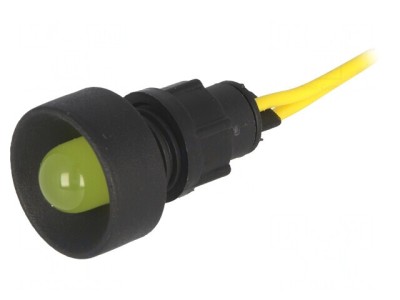 Lampa LED de Control Galbenă 230V &amp;Oslash;13mm IP20 foto
