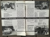 1973 Reclame &Icirc;ntreprinderea Tractorul Brasov 24 x 17 comunism 2 buc masini indus