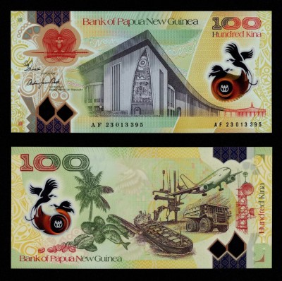 PAPUA NOUA GUINEE █ bancnota █ 100 Kina █ 2023 █ P55 █ POLYMER █ UNC necirculata foto