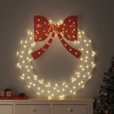 Coroană Crăciun vidaXL 120 cm, 150 LED Alb Cald, Acril, USB, Interior/Exterior