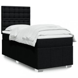 VidaXL Pat box spring cu saltea, negru, 80x200 cm, textil 3293811