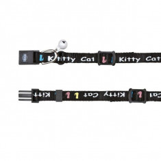 Zgarda pentru pisici Kitty Cat - culoare neagra 15 - 20 cm foto