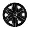 Set 4 capace roti Hubcaps fast black R16 Compatibil Cu Audi
