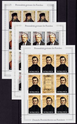 RO 2007, LP 1779 b &amp;quot;Personalitati germane in Romania&amp;quot; minicoli 8+1v, MNH foto