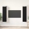 vidaXL Set Dulapuri TV Pe perete 4 pcs Stejar negru 30.5 x 30 x 60 cm 3393517