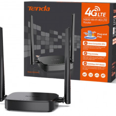 Router Tenda 4G cu cartela SIM, 2.4 GHz, 300 MBps, CAT4, 2 antene, 4G03 Pro - RESIGILAT