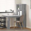 VidaXL Birou cu raft Gri Sonoma 122 x 67 x 145 cm Lemn compozit 3337262