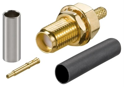 Conector RP-SMA mama sertizabil pentru cablu coaxial RG58 /RG-174 /RG-316 51696 Goobay foto