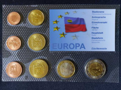 Set Euro - Probe - Liechtenstein 2004 , 8 monede foto