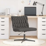 VidaXL Scaun de birou pivotant, gri &icirc;nchis, material textil