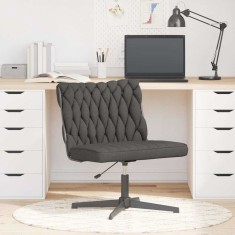 Scaun de birou pivotant, gri &icirc;nchis, material textil