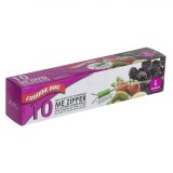 Pungi Alimentare Foodie Bag, M, Zipper, Set 10 Bucăți, Transparent, Oem