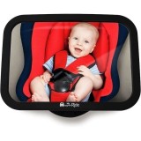 Oglinda auto supraveghere bebe, MyHappyRide, fixare tetiera, suport anti-alunecare, negru, Resigilat, Grad A