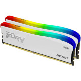 Memorie RAM FURY Beast RGB White Special Edition 32GB DDR4 3600Mhz CL18 Dual Channel Kit, Kingston