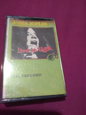 CASETA AUDIO JANIS JOPLIN LIVE IN USA RARITATE!!! ORIGINALA ELECTRECORD foto