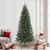 VidaXL Brad de Crăciun artificial cu 300 LED Verde 240 cm PE și PVC 3397386