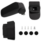 vidaXL Cotieră auto, negru, 12x37x(31-48) cm ABS