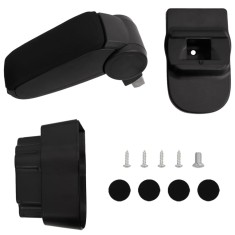 vidaXL Cotieră auto, negru, 12x37x(31-48) cm ABS