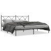 Cadru de pat metalic cu tablie, negru, 183x213 cm GartenMobel Dekor, vidaXL