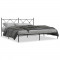 Cadru de pat metalic cu tablie, negru, 183x213 cm GartenMobel Dekor