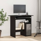 Gossi birou stejar negru 80x45x74 cm lemn prelucrat