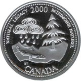 D2 Canada 25 cents 2000/ The entry into the third millennium series - Natural Legacy/argint .925 ,6 g / /Proof