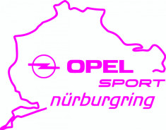 Sticker auto &amp;quot;Opel sport circuit&amp;#039;&amp;#039;, 21x17cm, Roz foto