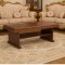 Masuta cafea cu raft depozitare VML2, PAL, insertii MDF, 125x65x53 cm, Nuc
