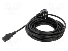 Cablu 3x1mm2 CEE 7/7 stecar in unghi IEC C13 mama PVC SAVIO foto