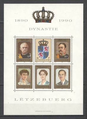 Luxemburg.1990 100 ani Dinastia-Bl. ML.198 foto