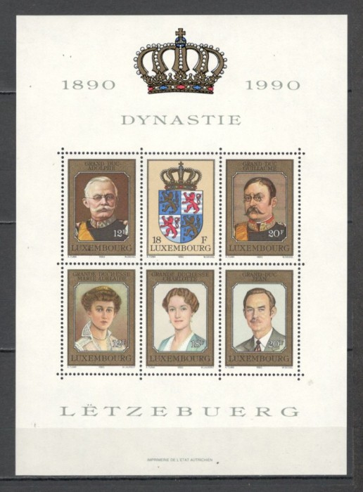 Luxemburg.1990 100 ani Dinastia-Bl. ML.198