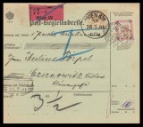 1901 Bucovina Mandat postal 10h circulat la Cernauti, stampila CZERNOWITZ