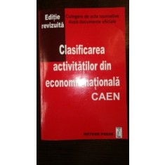 Clasificarea activitatilor din economia nationala