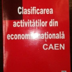 Clasificarea activitatilor din economia nationala