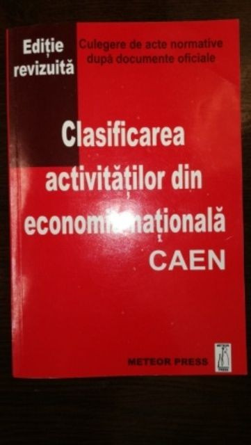 Clasificarea activitatilor din economia nationala