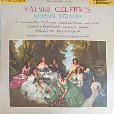 Disc vinil, LP. Valses Celebres-JOHANN STRAUSS foto