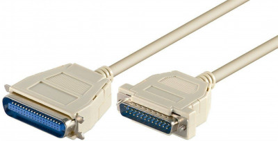 Cablu imprimanta D-SUB 25p tata - Centronics 36p tata 1.8m Goobay foto