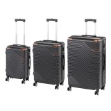 TraveLux Urban XXI gurul&oacute;s bőr&ouml;nd szett fekete