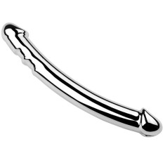 Dildo Heavy Metal, Argintiu, 19.5 cm, Passion Labs